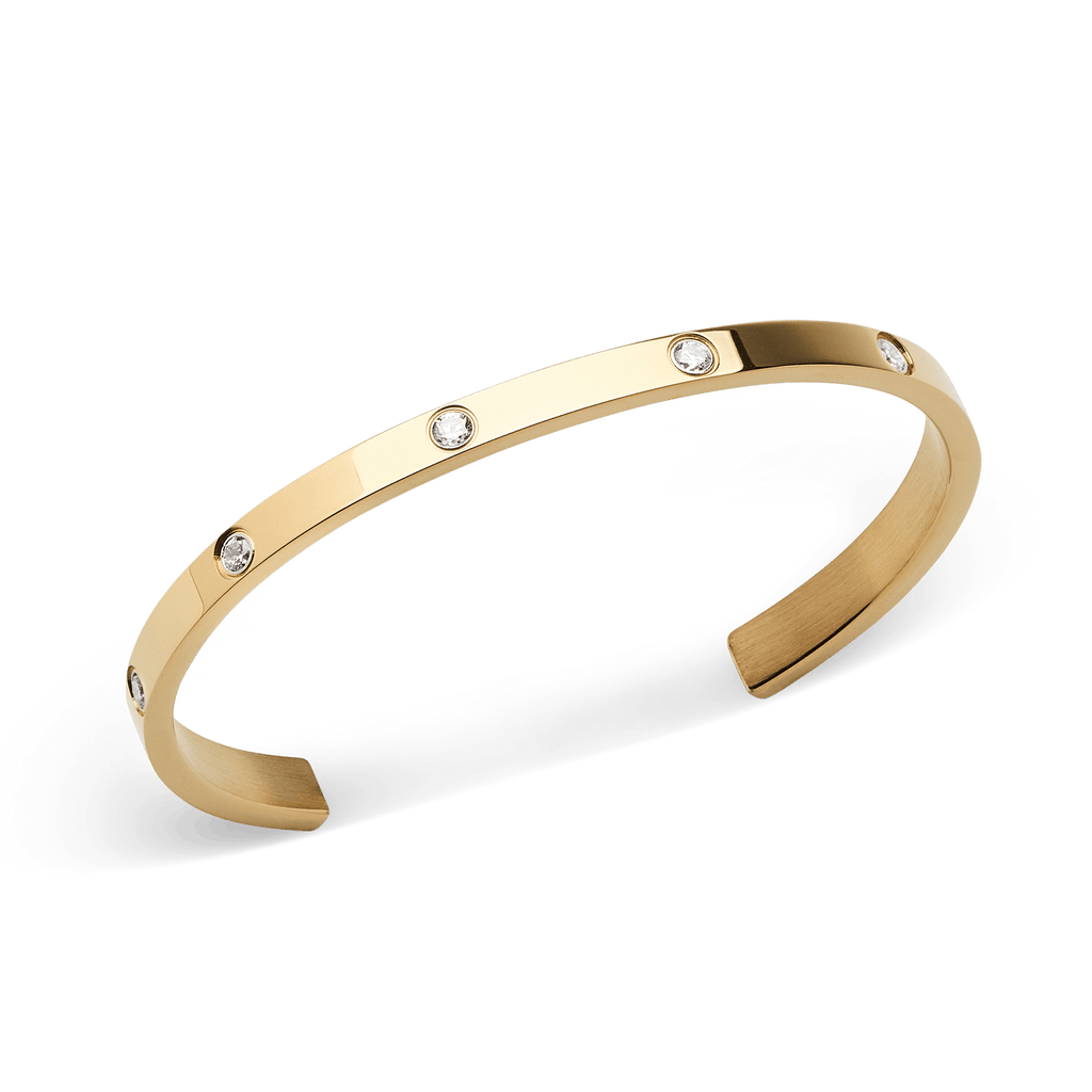 Quadro Roman Numerals Date + Classic Lumine Bracelet Gold Set