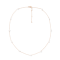 Pearl Step Necklace Rose Gold