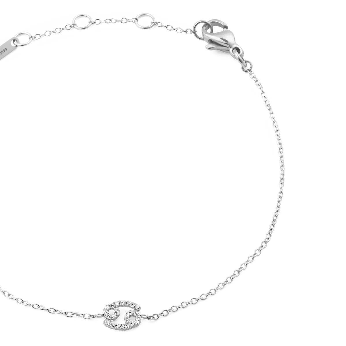 Crystal Zodiac Chain Bracelet Silver