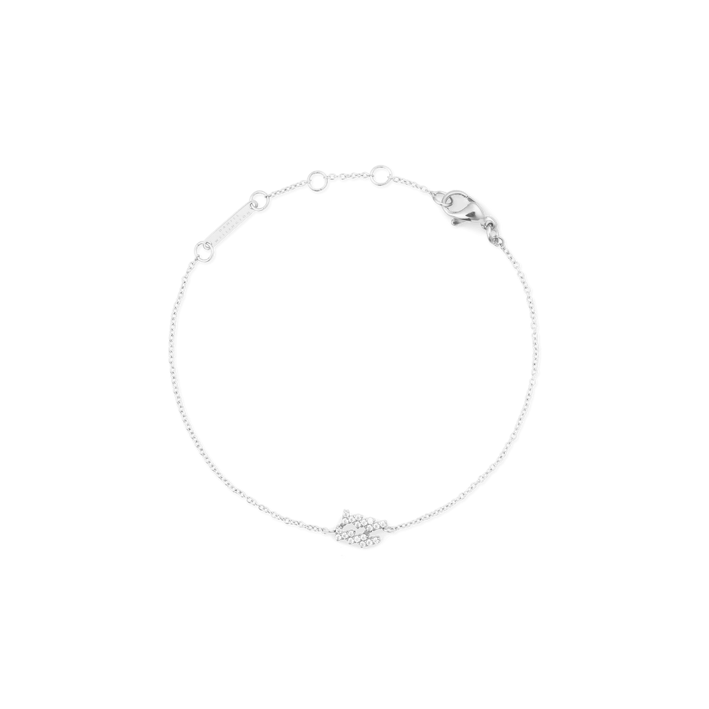 Crystal Zodiac Chain Bracelet Silver