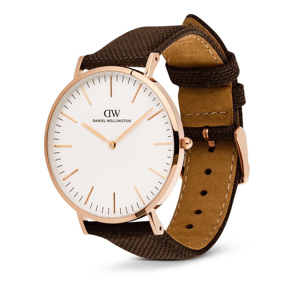 Classic Brown Canvas Rose Gold