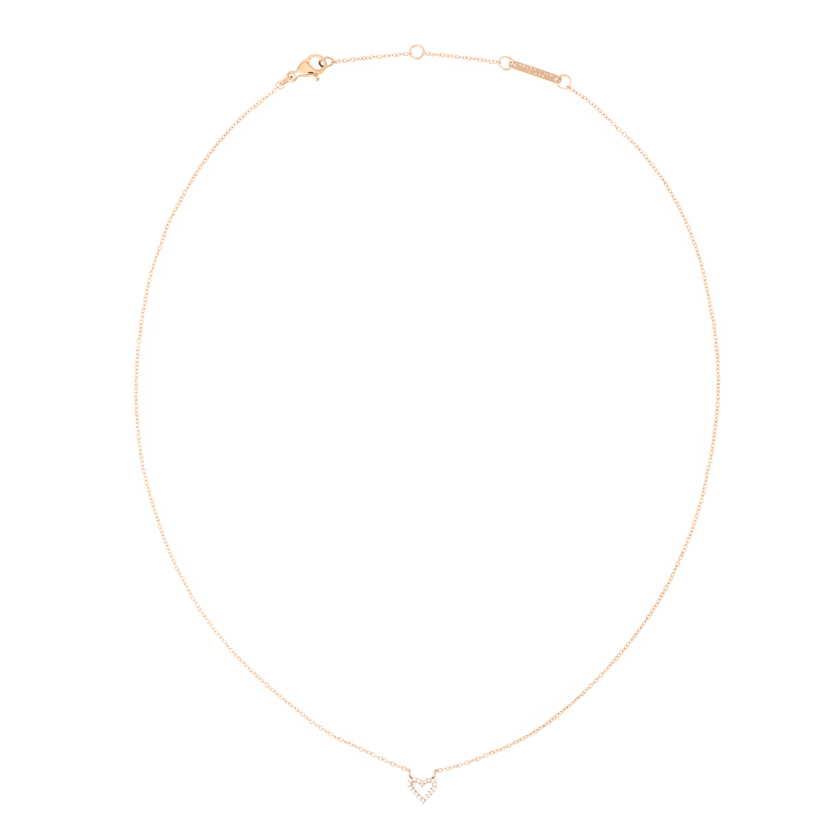 Mirelle Heart Necklace Rose Gold