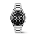 Iconic Tachymeter 3-Link Black Silver