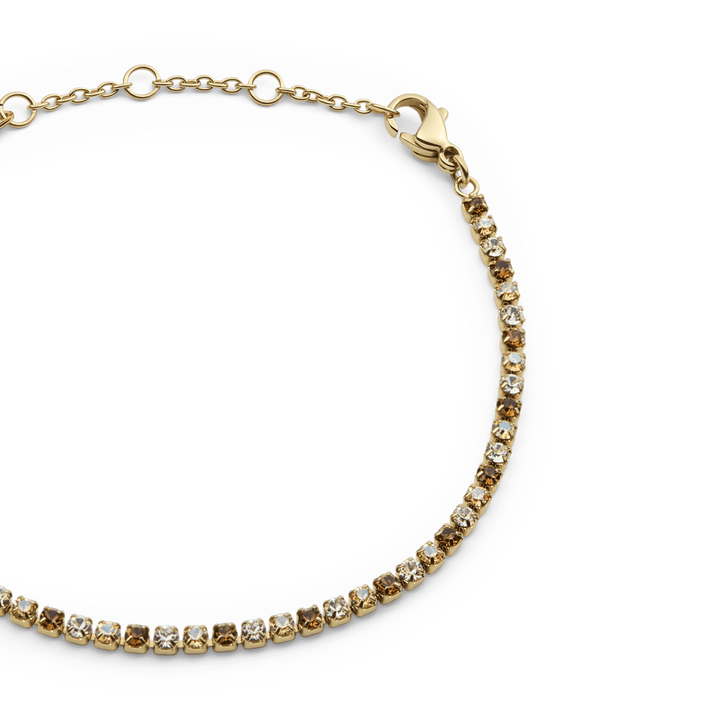 Classic Tennis Bracelet Honey Combo Gold
