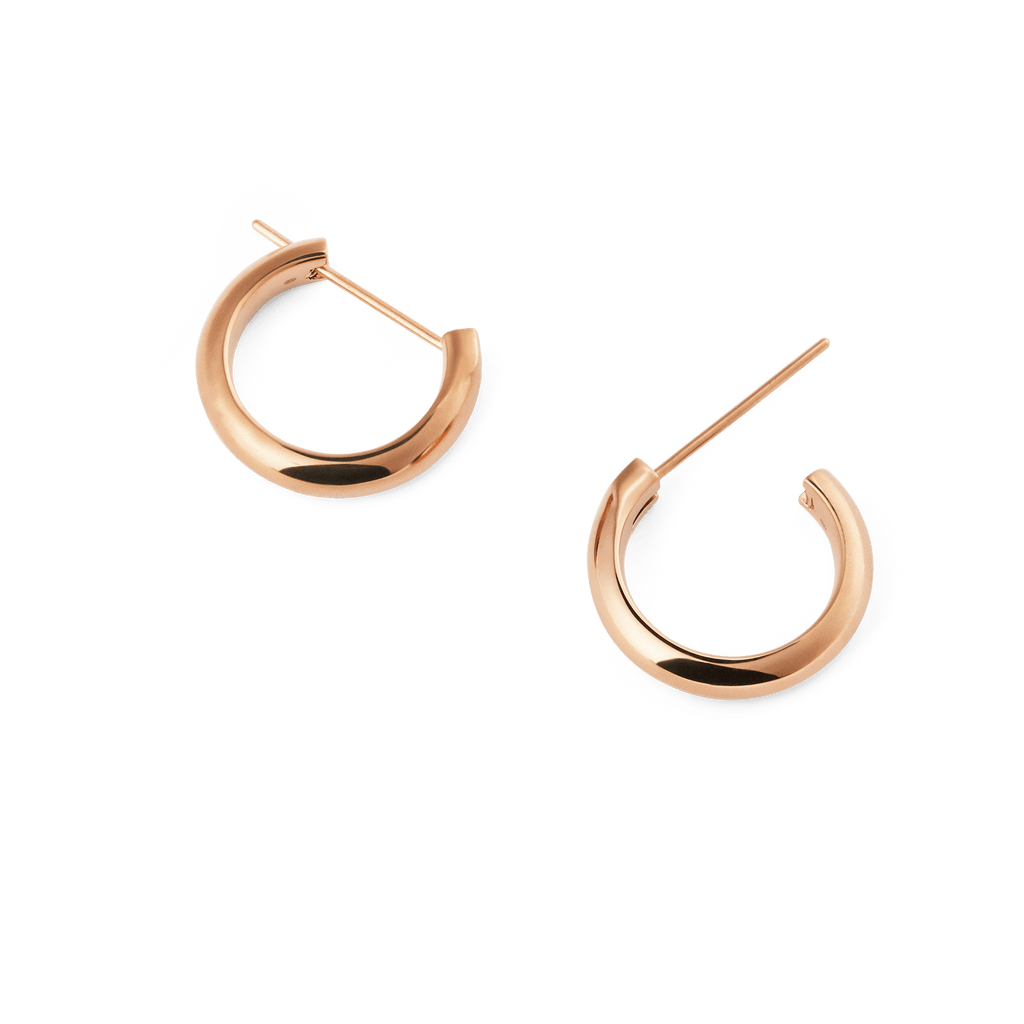 Arch Earrings Rose Gold 12mm