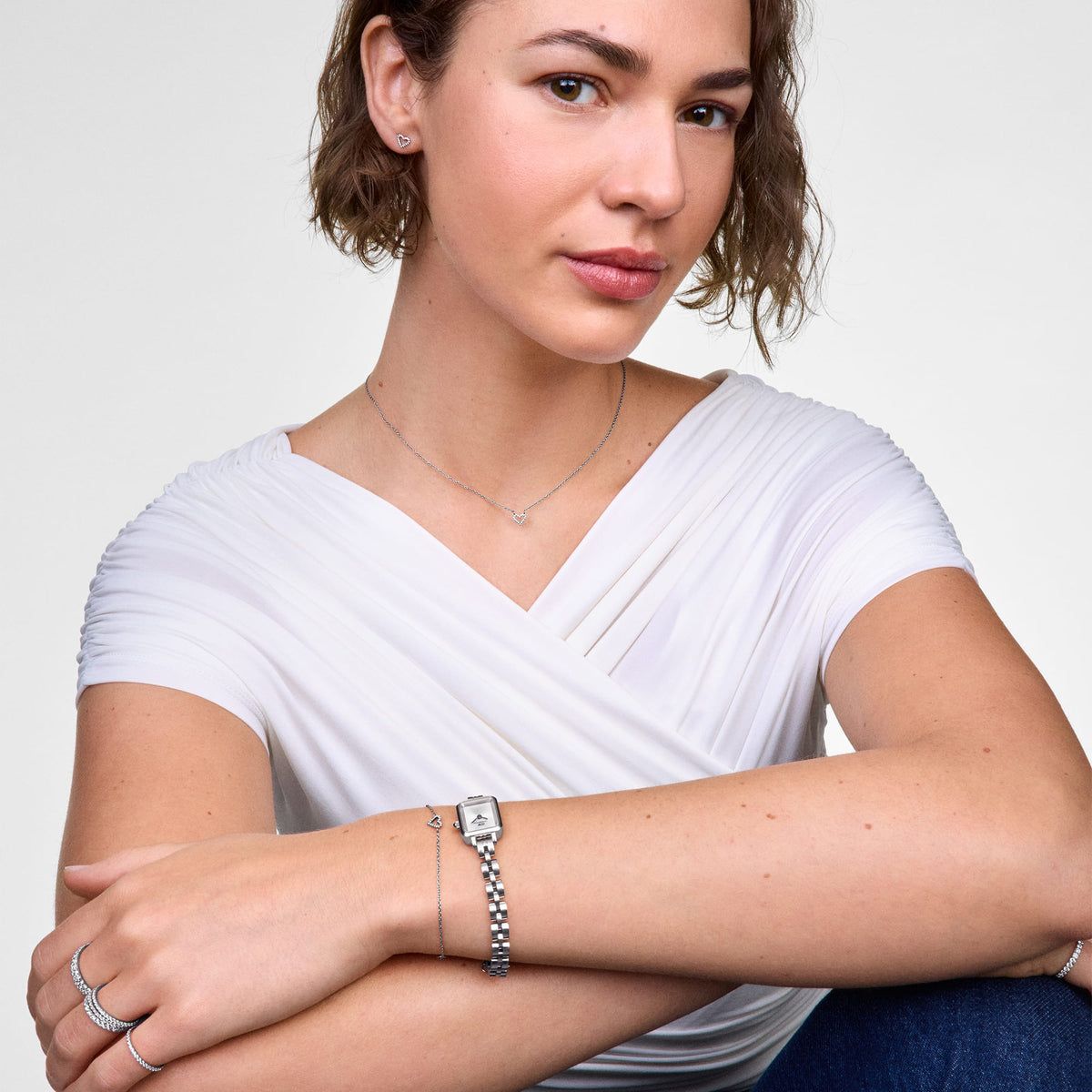 Mirelle Heart Bracelet Silver