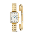 Quadro Roman Numerals Date + Classic Lumine Bracelet Gold Set
