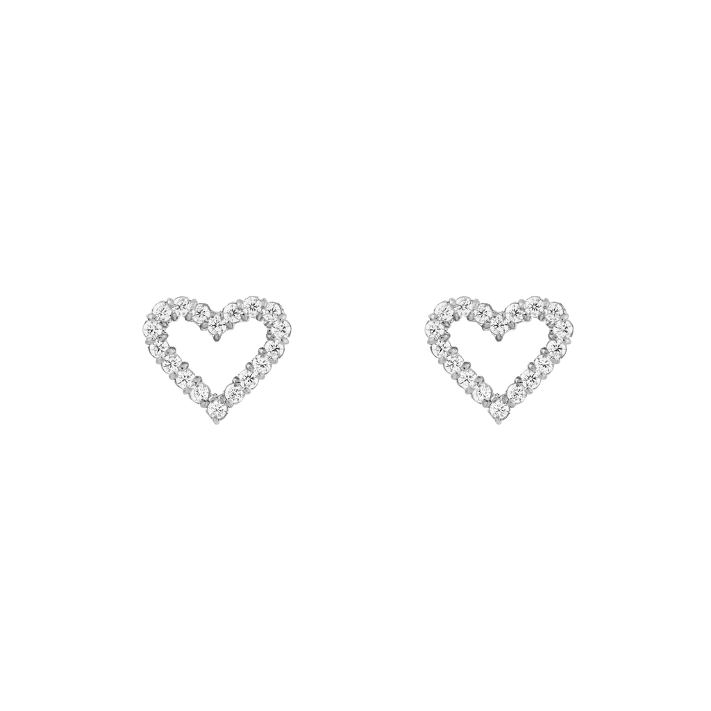 Mirelle Heart Earrings Silver