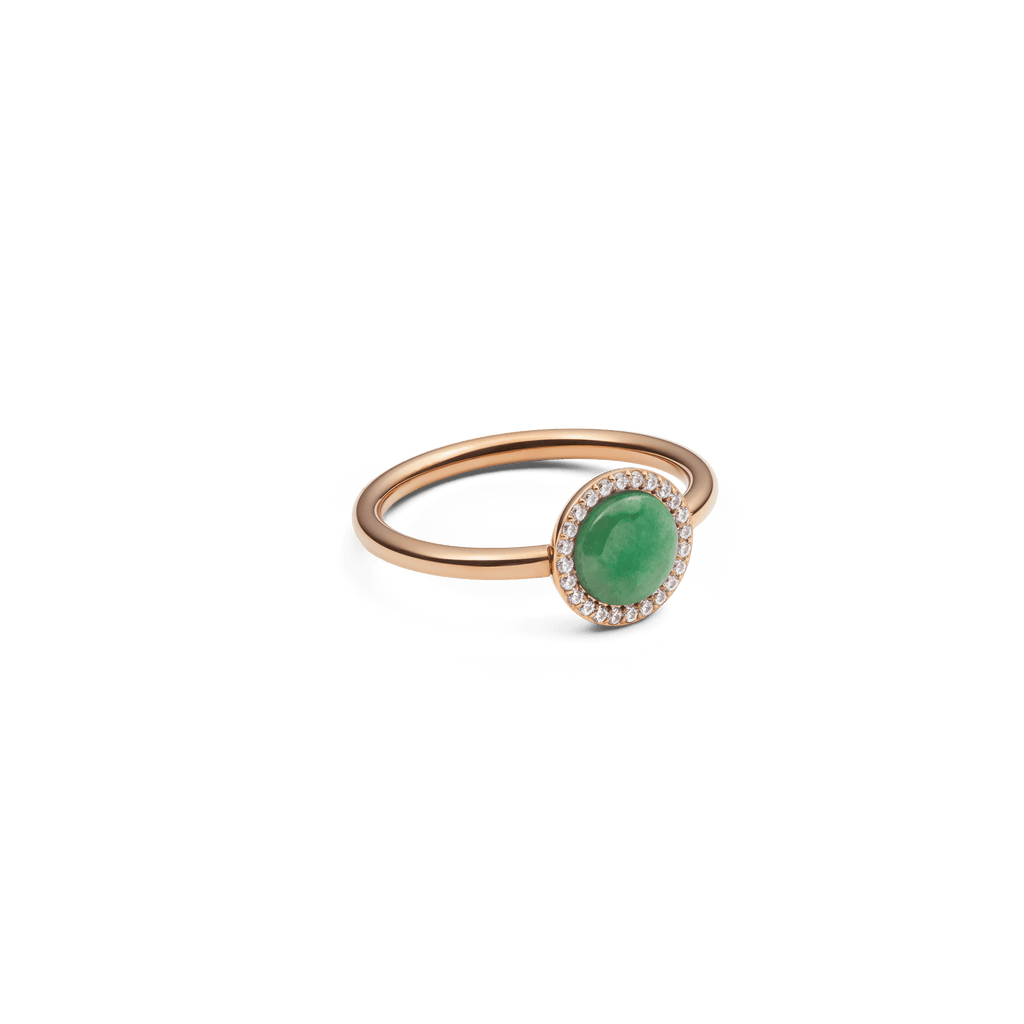 Audrey Ring Jade Rose Gold