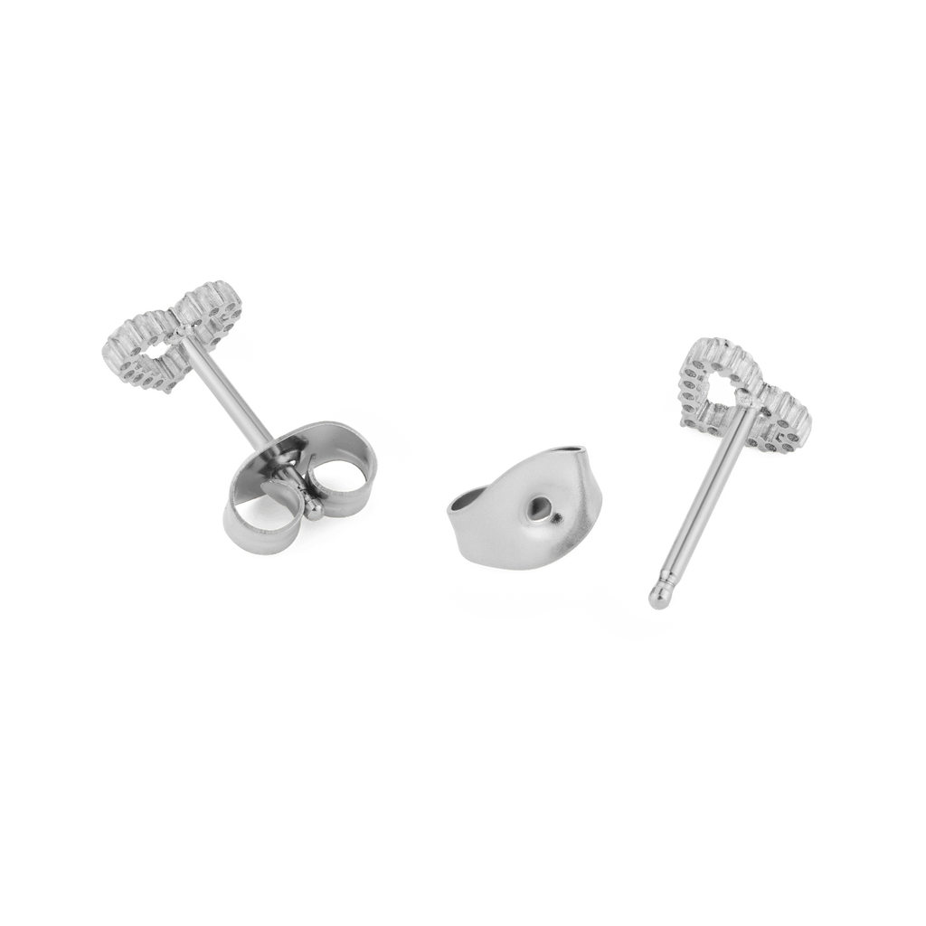 Mirelle Heart Earrings Silver