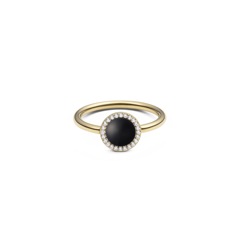 Audrey Ring Black Agathe Gold