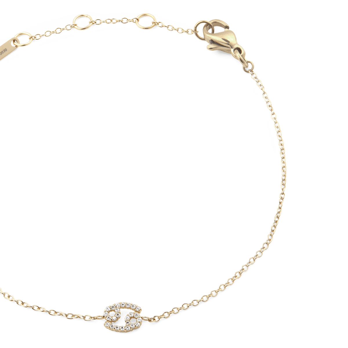 Crystal Zodiac Chain Bracelet Gold