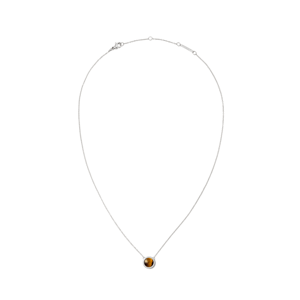 Audrey Necklace Tiger Eye Silver